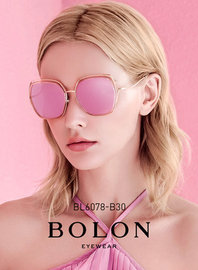 BOLON暴龙2019新款偏光明星同款TR板材墨镜女潮流太阳眼镜BL6078