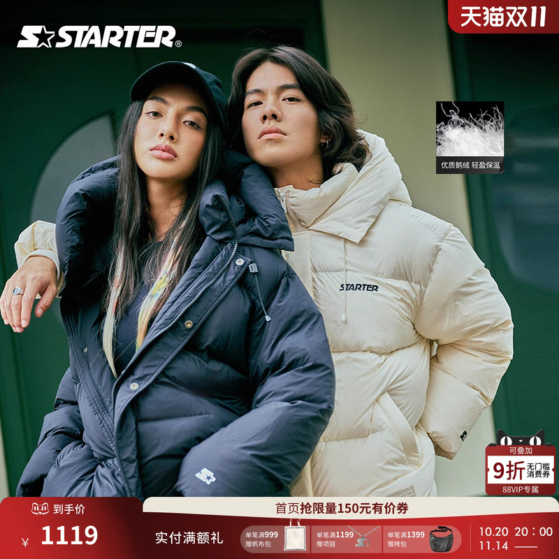 Starter羽绒服宽松保暖