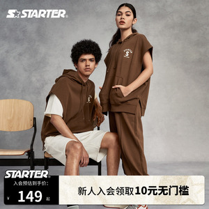 STARTER丨2023冬季情侣美式复古学院风套装宽松运动卫衣休闲长裤