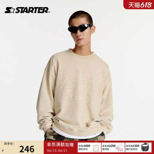 Starter长袖休闲套头圆领卫衣