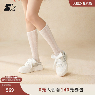 STARTER一脚蹬秋冬女鞋拖鞋女外穿白色板鞋秋鞋子女款厚底半拖鞋