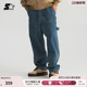 2024秋季 长裤 新款 裤 子 宽松运动休闲户外百搭工装 STARTER牛仔裤
