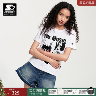 休闲水洗裤 美式 子百搭显瘦女款 时尚 STARTER牛仔裤 牛仔短裤 棉新款