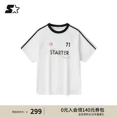 STARTER短袖T恤2026春夏运动休闲新款纯棉印花男款短袖女生上衣