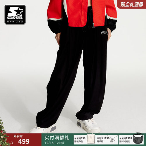 Starter宽松黑色裤子女