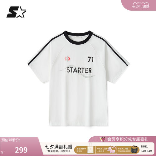 STARTER短袖T恤2026春夏运动休闲新款纯棉印花男款短袖女生上衣