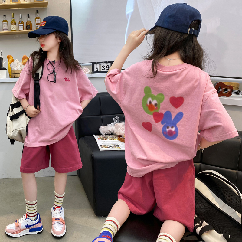 女童牛仔短裤夏装2025新款外出儿童五分裤夏季12岁大童装女孩中裤