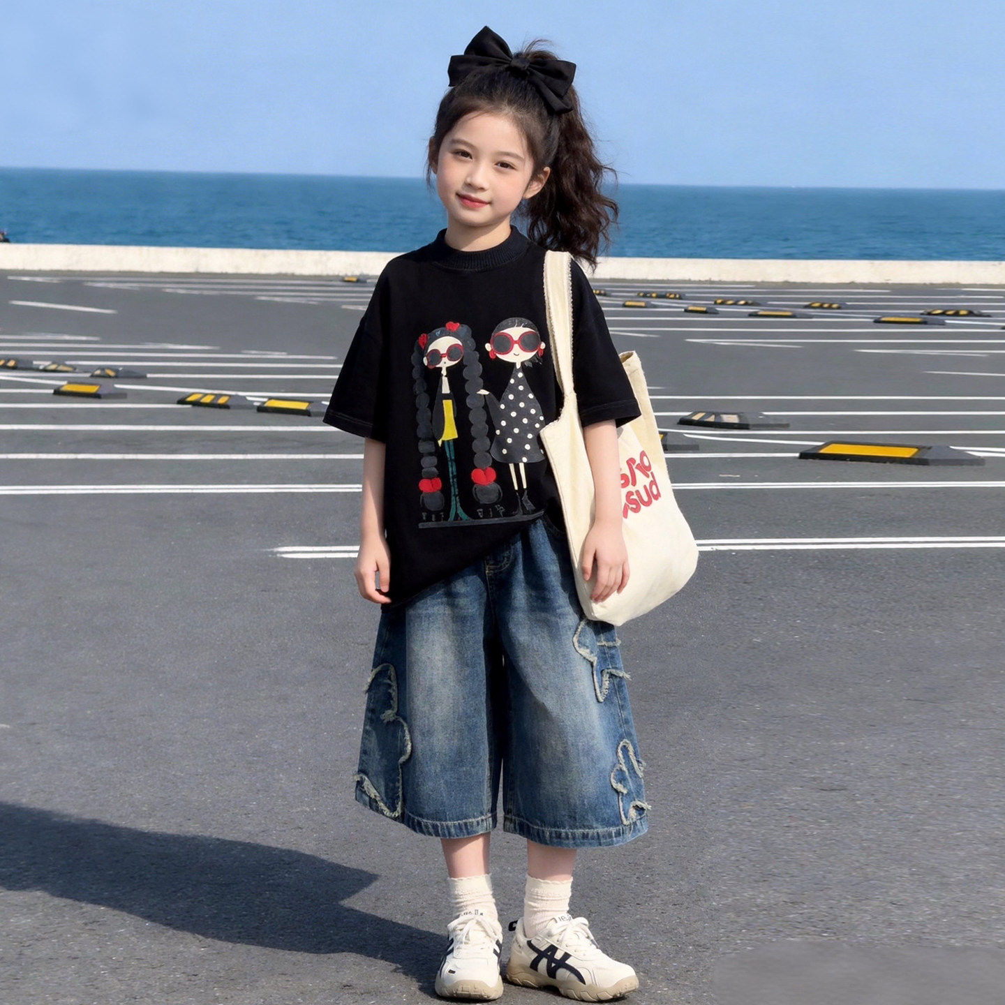 女童牛仔短裤夏装2026新款儿童五分裤夏季大童巨好看12岁女孩中裤