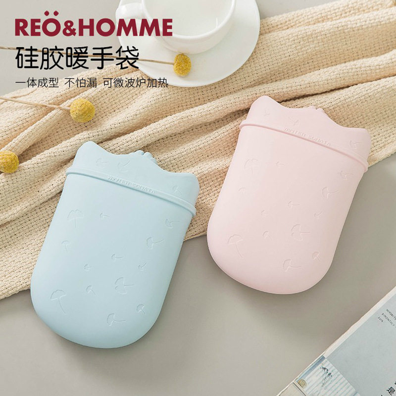 硅胶热水袋注水暖水袋灌水暖手宝随身便携式防爆毛绒暖宝宝汤婆子