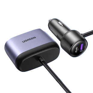 绿联车载充电器适用iPhone17一拖二点烟器快充扩展口转换插头usb