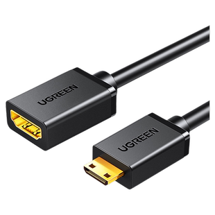 绿联mini/microhdmi转hdmi转接线公母头迷你小口转大口高清转换器