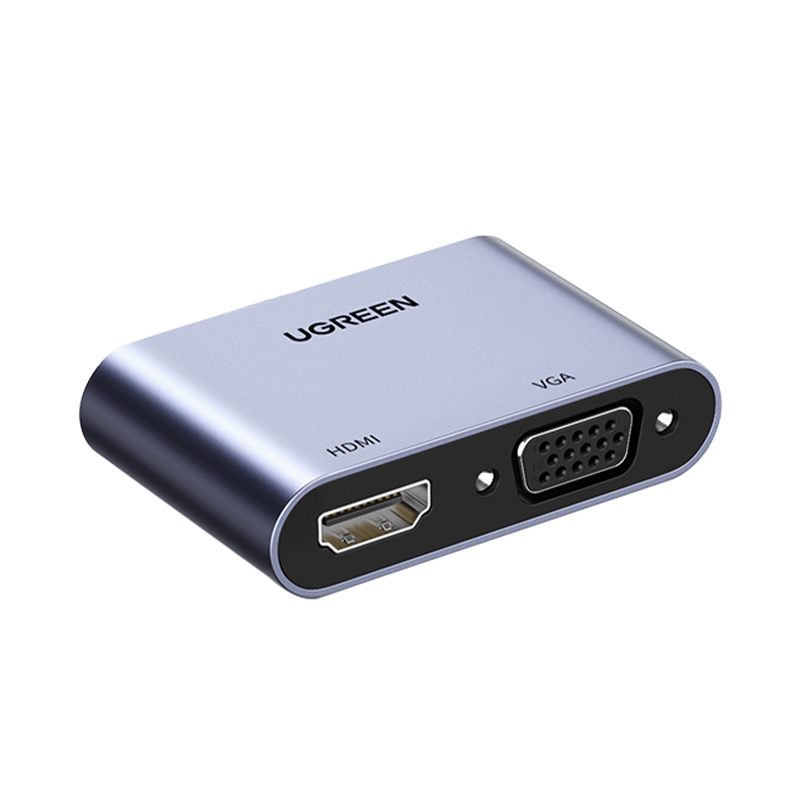 绿联Typec转HDMI拓展坞VGA扩展转换器转接头外接笔记本电脑手机iPad平板连接电视投影仪usb多功能投屏显示器