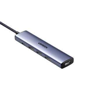 绿联usb扩展器集分线器插头多口typec延长hub3.0外接转接u盘带供电转换笔记本电脑平板台式usp多接口拓展坞