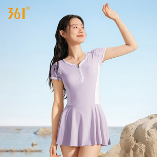 遮肉显瘦女士游泳套装 成人泡温泉女款 2026新款 361泳衣女连体裙式