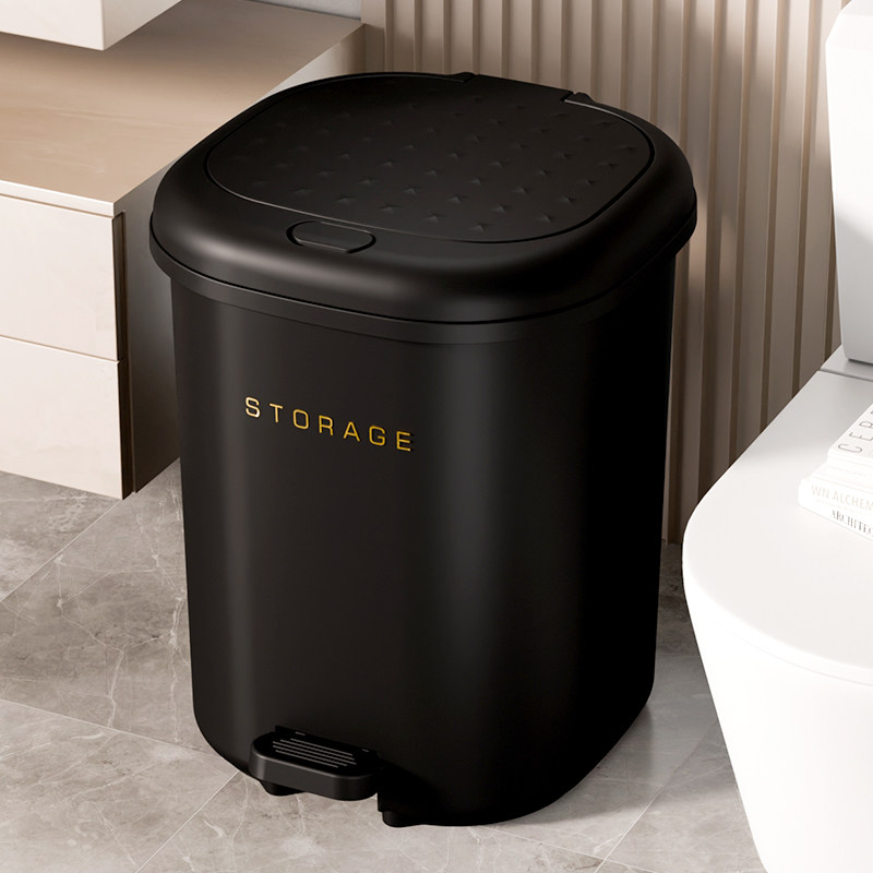 垃圾桶家用客厅卫生间厕所带盖现代简约大脚踩脚踏厨房厨余专用筒