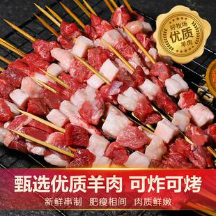 艾克拜尔羊肉串羊腿肉烧烤家用串15g*100串