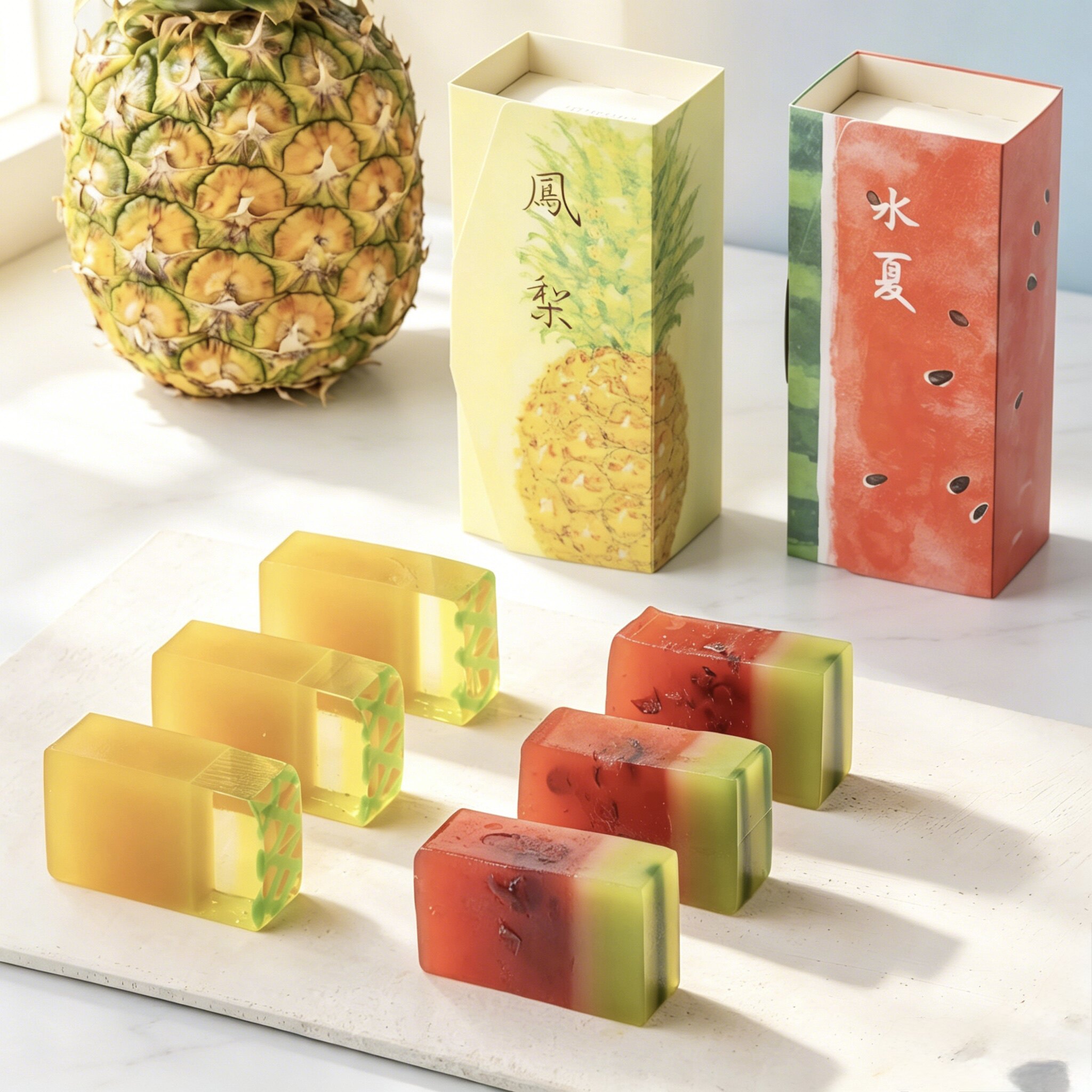 【夏日限定】日本御菓子司彩雲堂西瓜凤梨菠萝满天红豆锦玉羊羹