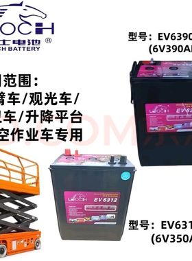 理士蓄电池EV6390升降车电瓶EV6312 DT106 6V225 DT1275观光车电