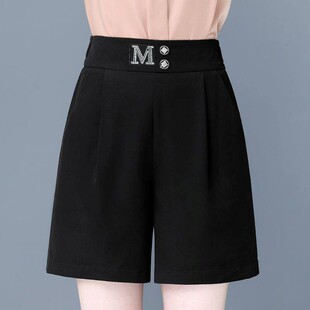 新款 短裤 清凉薄款 宽松高腰女士高档休闲款 2026年夏季 五分短裤 西装