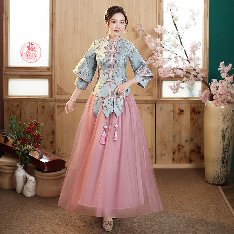 new pattern Chinese style Bridesmaid Dresses Autumn and winter keep warm Show thin Chinese style Retro temperament Sisters Long sleeve full dressin the Women's clothing/Boutique , Wedding/Cheongsam/Formal dress , Formal dress/Evening  category - from Buy2taobao.com to provide professional Taobao agent buy service