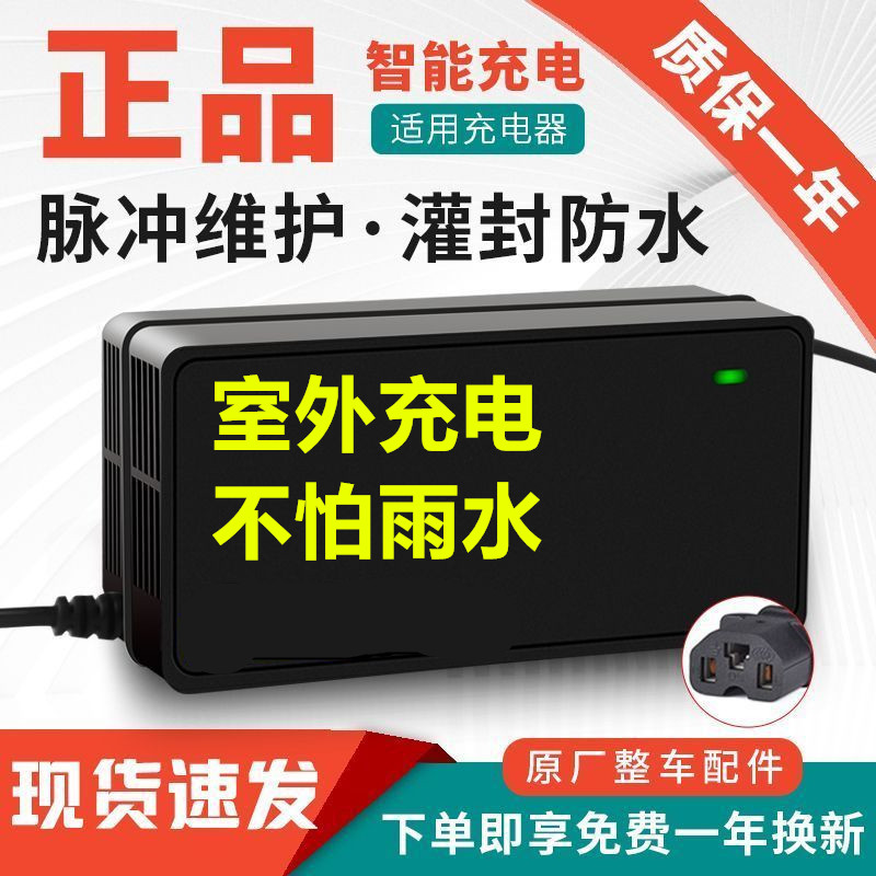 灌胶防水电动车电瓶充电器48V12AH60V20AH72爱玛雅迪石墨烯通用
