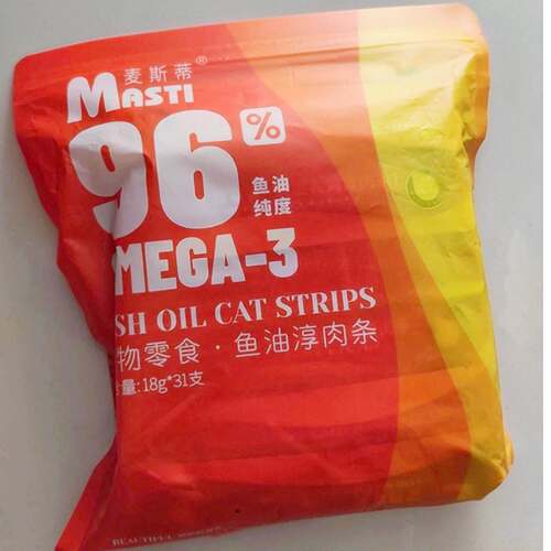 麦斯蒂鱼油淳肉条猫咪零食猫条美毛防不掉毛0添加剂成幼猫营养条