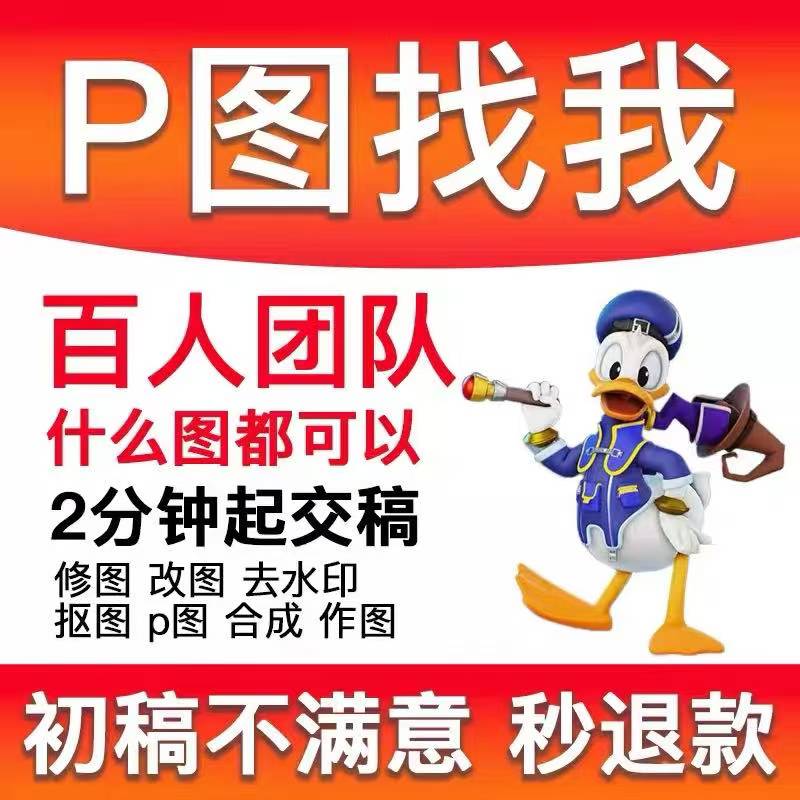 p图修图ps专业批图无痕PDF抠图片处理证件照去水印改数字文字