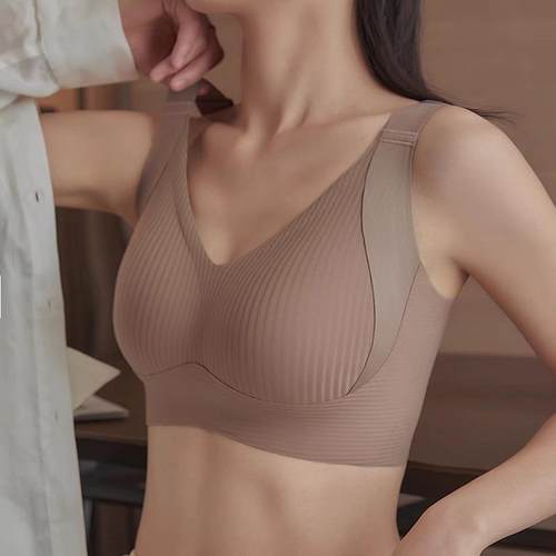 调整型内衣女大胸显小文胸防下垂大码无痕收副乳女士文胸罩提拉