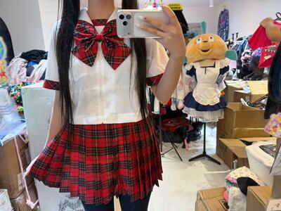 【2个月发·有红标】bodyline日牌全新未拆封苏格兰红格水手服
