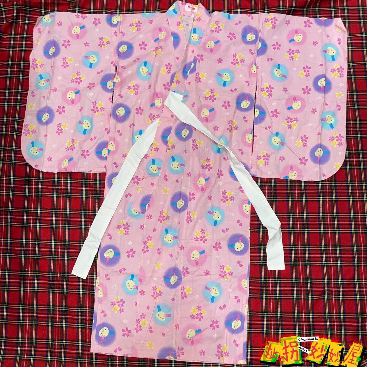 【现货掉落】花小兔日牌中古稀有孤品可爱浴衣童趣decora原宿y2k