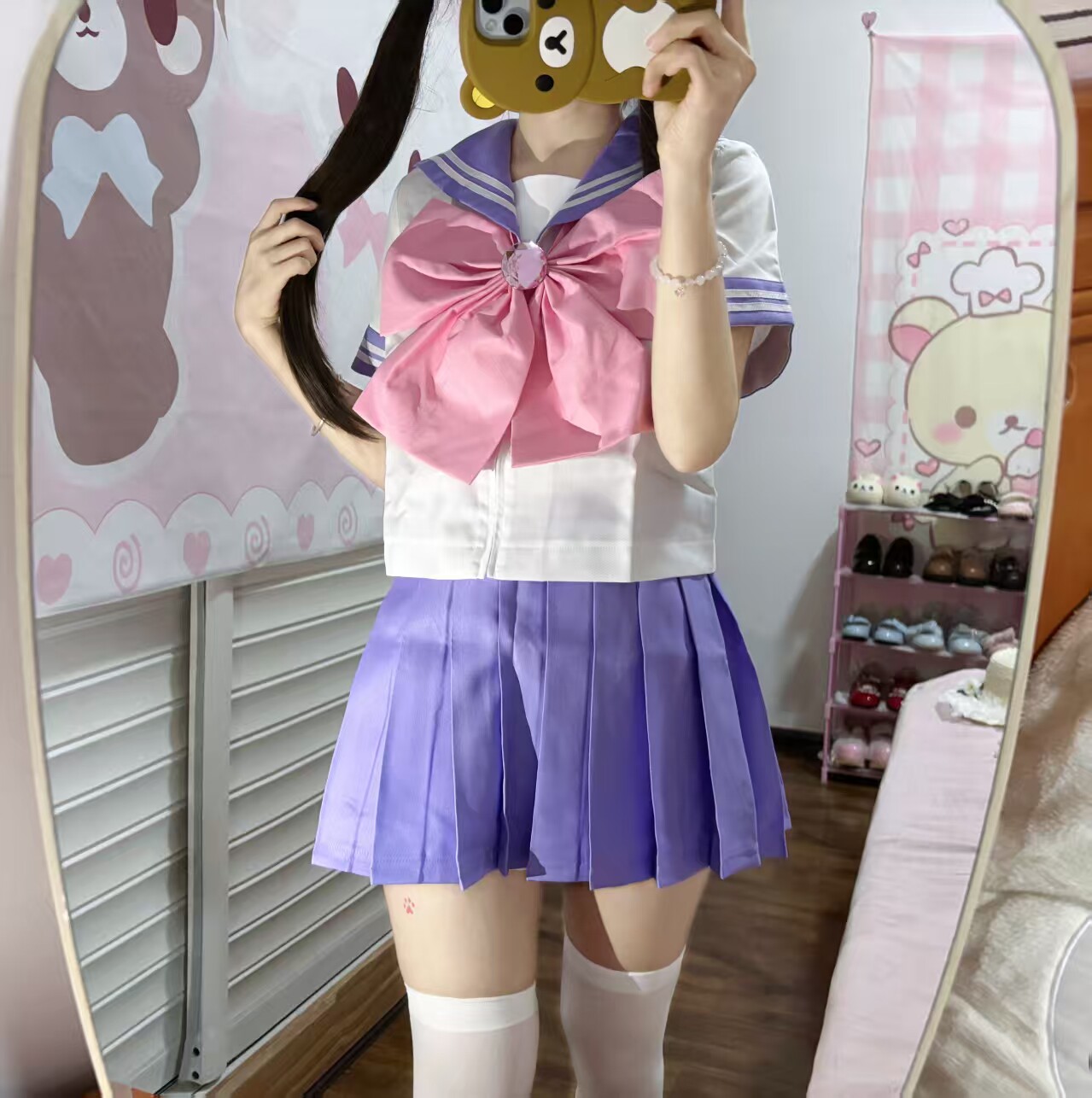 【现货掉落】bodyline全新日牌代购美少女战士紫色水手服套装萌jk