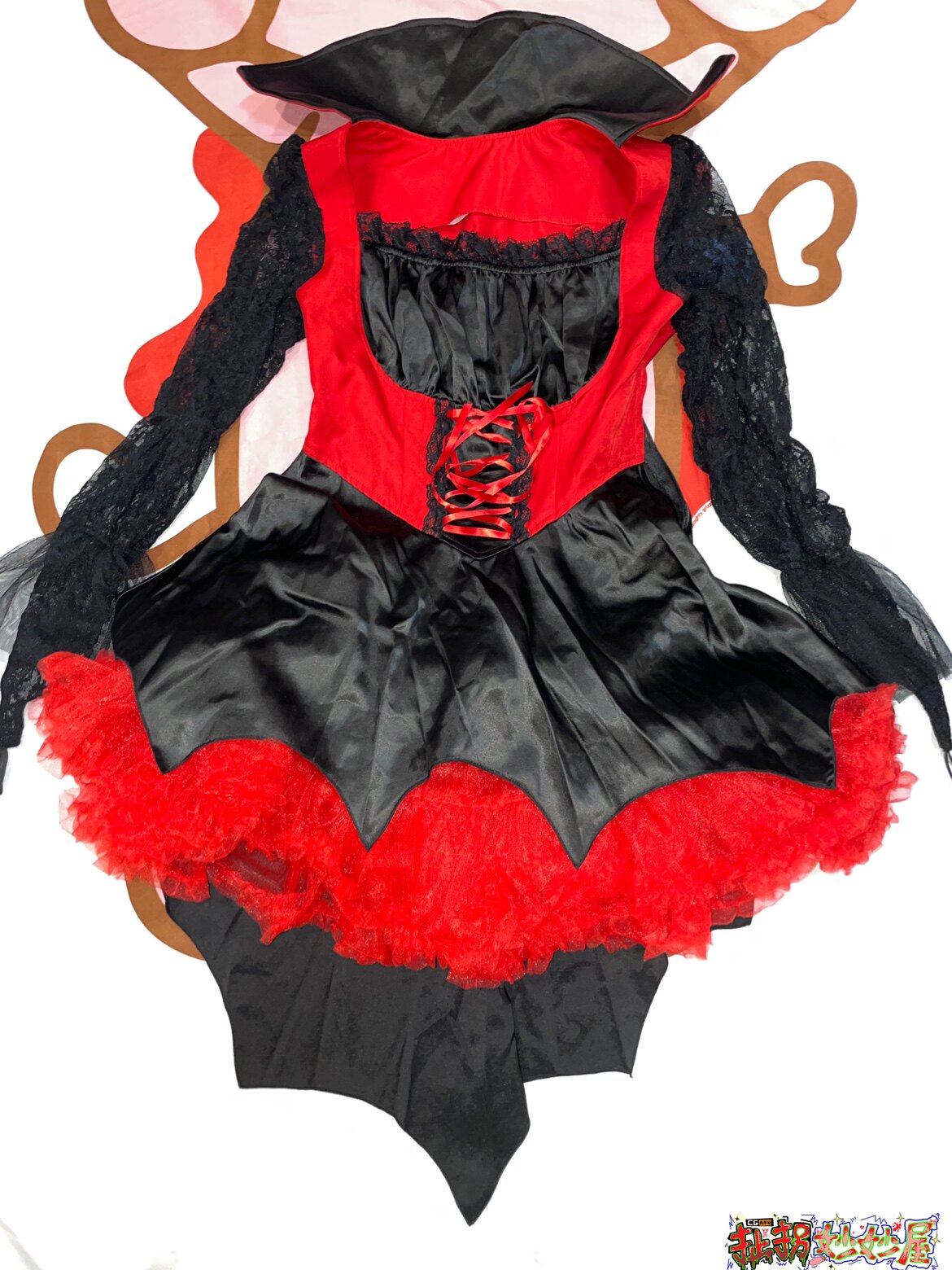 【现货掉落】Bodyline中古稀有孤品黑红吸血鬼女王Lolita套装搞死