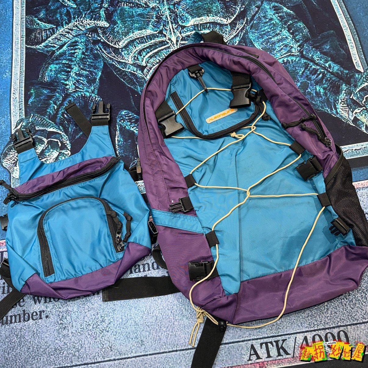 【现货掉落】Algonquins日牌中古稀有孤品双肩包古早味登山包户外