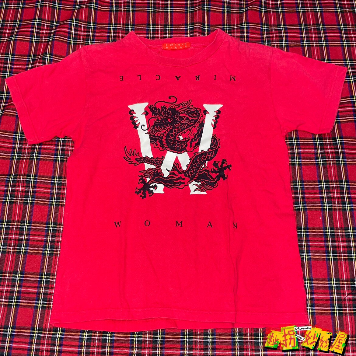 【现货掉落】miracle woman日牌中古稀有孤品朋克龙年印花T恤短袖