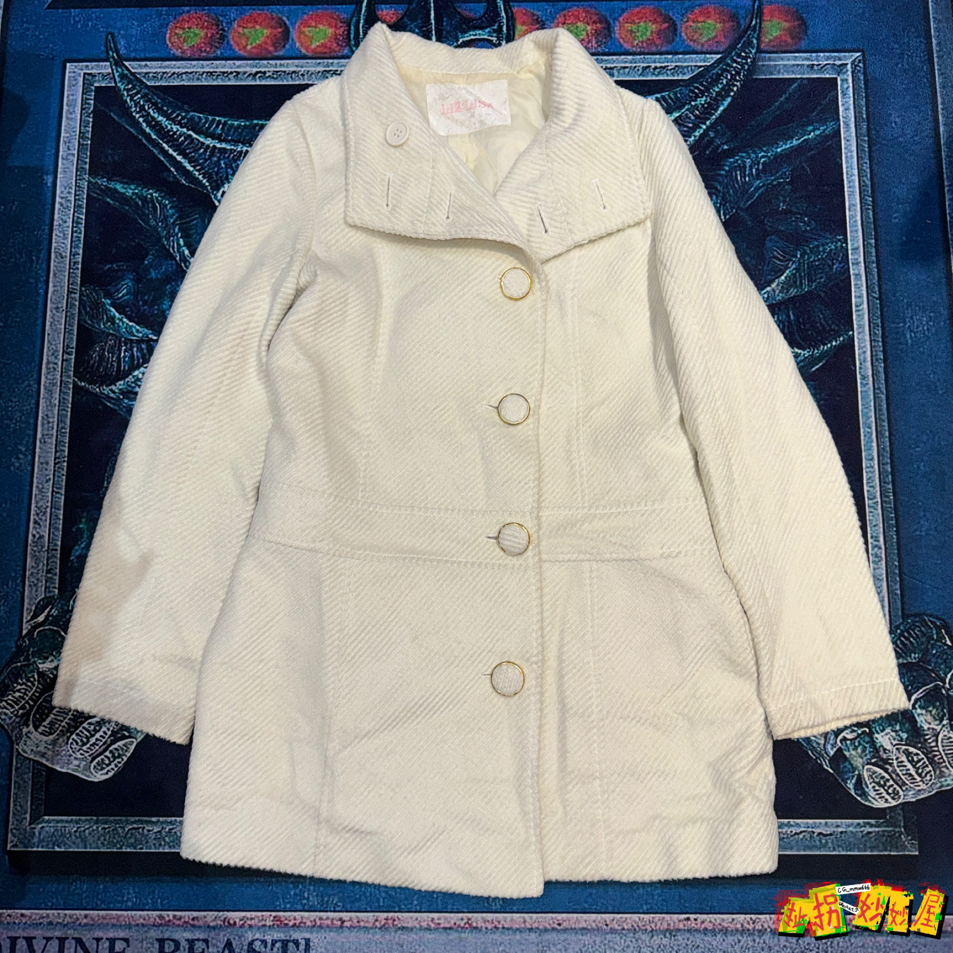 【现货掉落】lizlisa日牌中古稀有孤品可爱大衣外套风衣古着