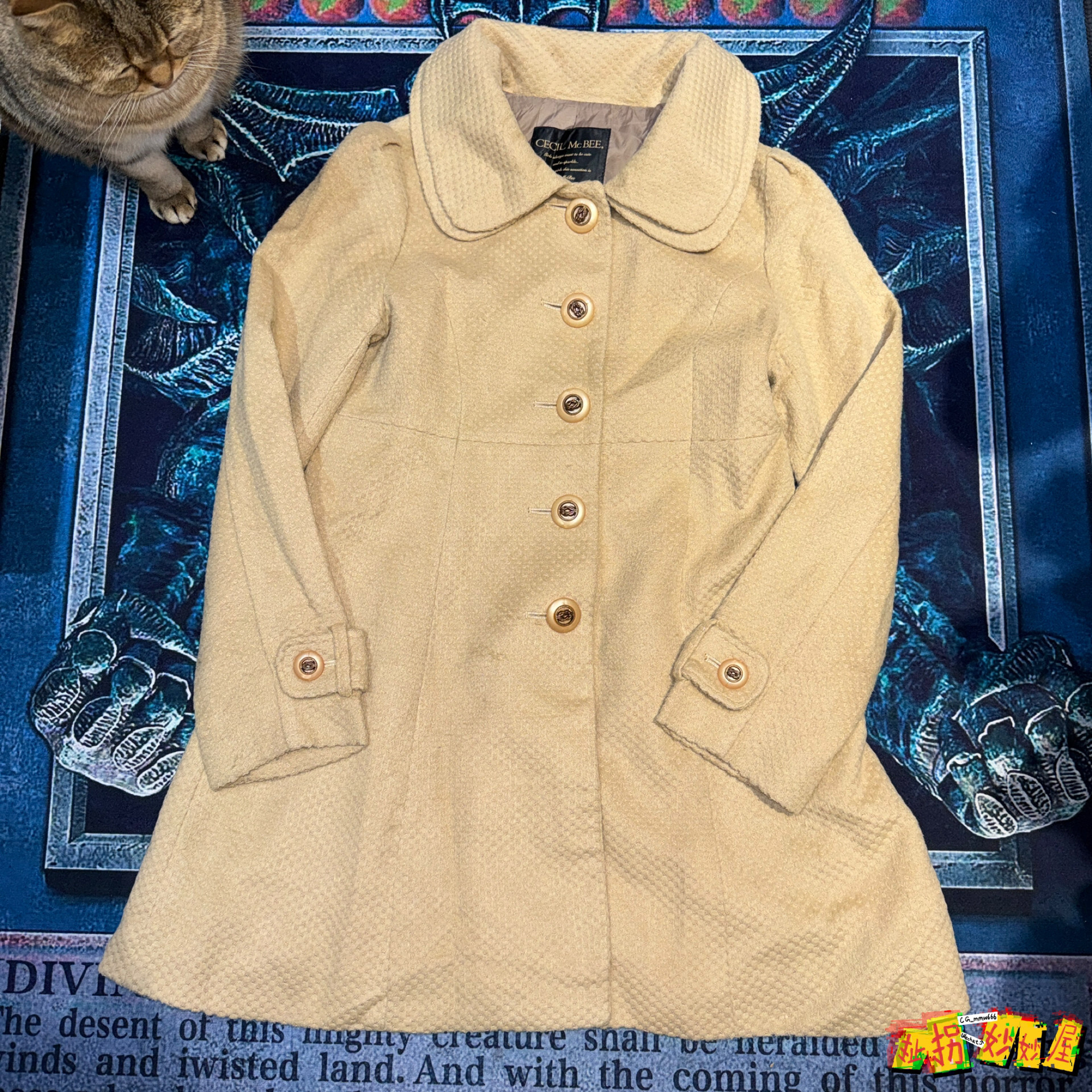 【现货掉落】cecil mc bee日牌中古稀有孤品可爱大衣外套风衣古着