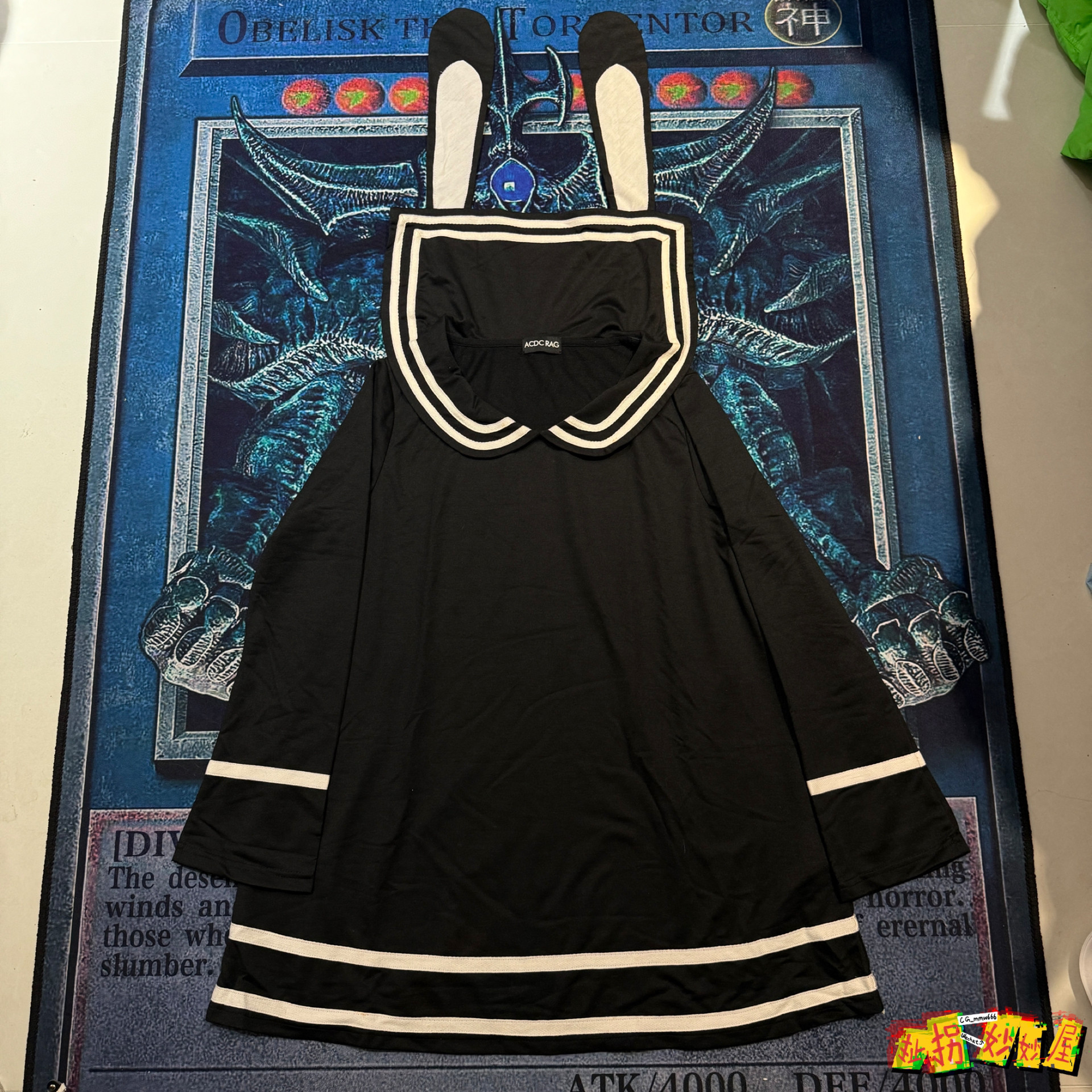 【现货掉落】acdcrag日牌中古稀有孤品可爱兔耳水手领长袖卫衣