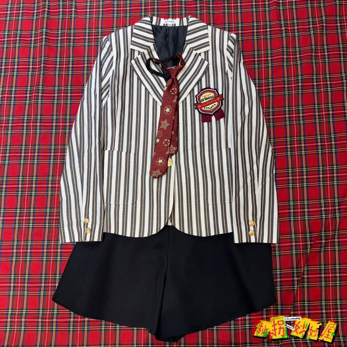 【现货掉落】arisana日牌中古稀有孤品可爱制服套装古早jk校供