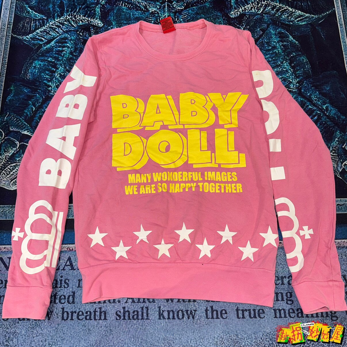 【现货掉落】babydoll日牌中古稀有孤品可爱长袖卫衣古早味原宿