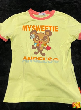 【现货掉落】ANGELBLUE日牌中古稀有孤品可爱小花短袖印花原宿