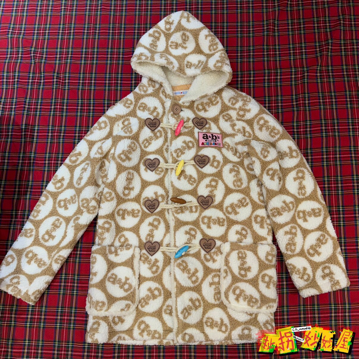 【现货掉落】angelblue日牌中古稀有孤品可爱牛角扣外套灯芯绒y2k