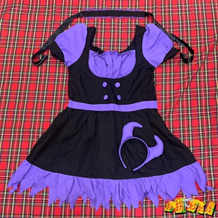 【现货掉落】Bodyline日牌中古稀有孤品可爱黑紫小恶魔套装Lolita