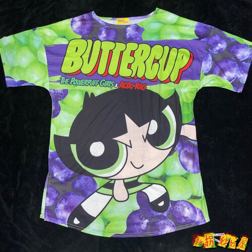 【现货掉落】ACDCRAG中古日牌稀有孤品可爱飞天小女警短袖原宿y2k