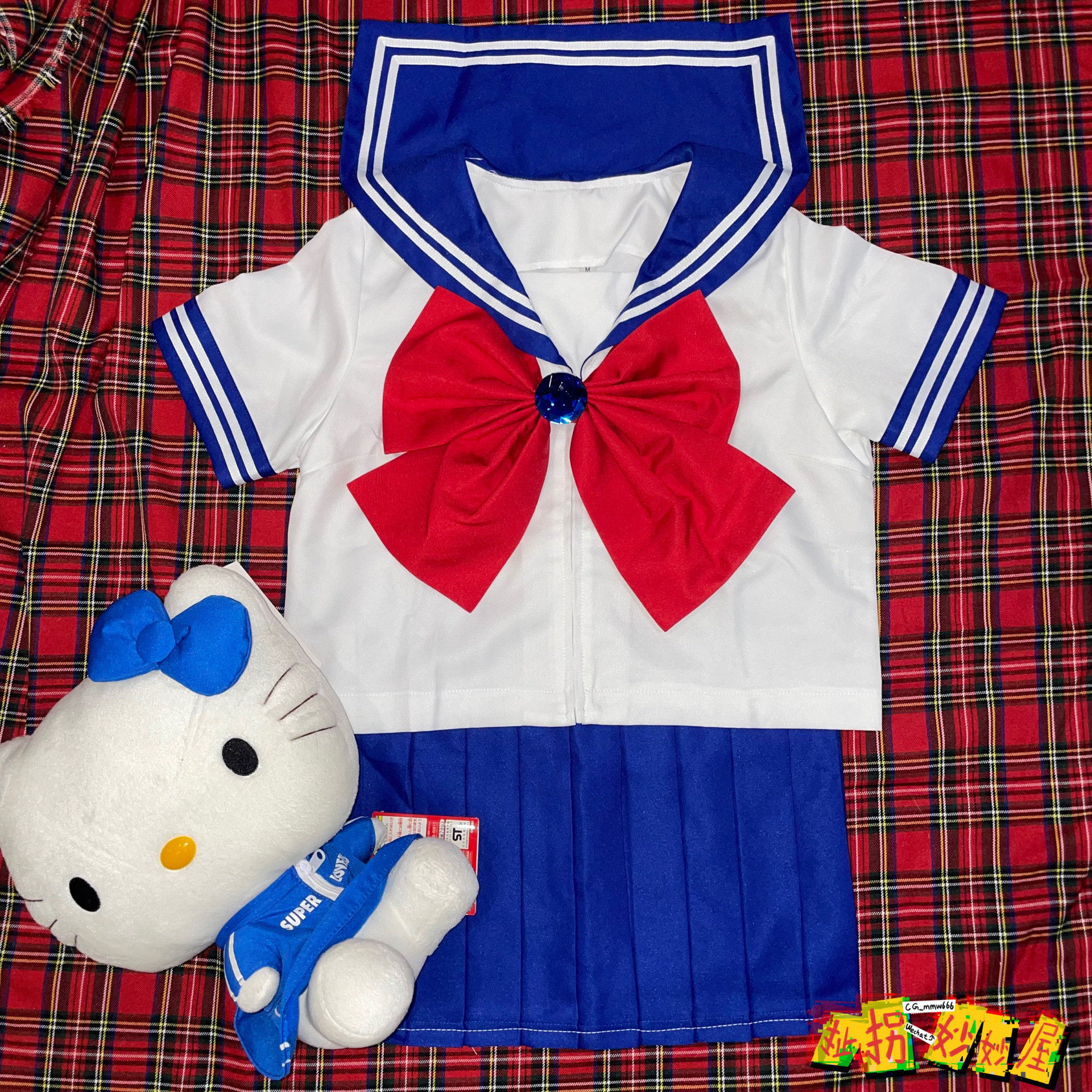 【一个月发】Bodyline全新美少女战士套装亮绀色大蝴蝶结水手服