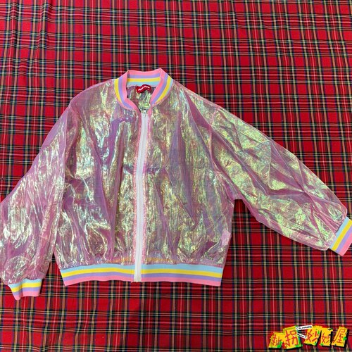 【现货掉落】acdcrag日牌中古稀有孤品可爱decora外套透视反光y2k