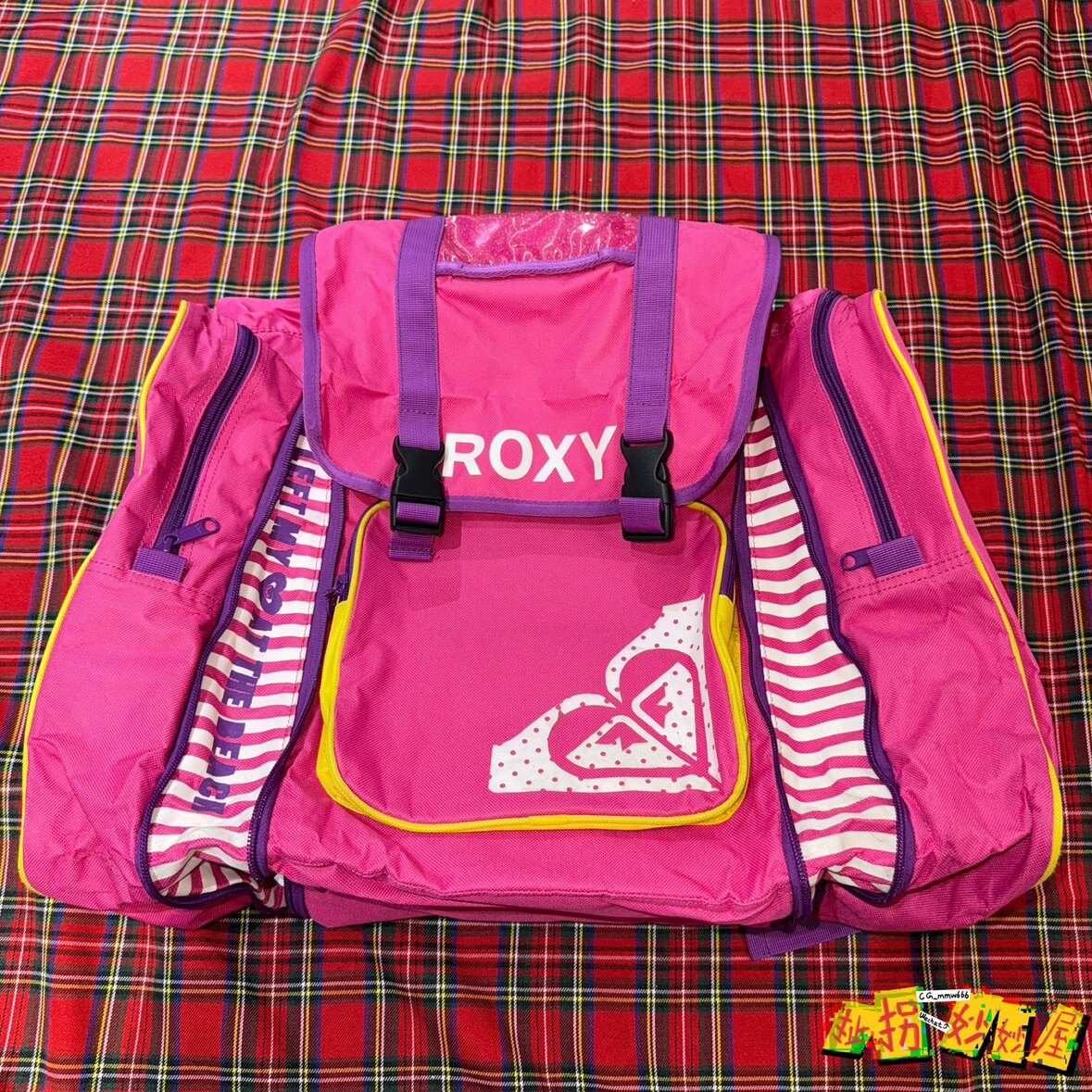 【现货掉落】Roxy日牌中古稀有孤品可爱离家出走巨大双肩包原宿