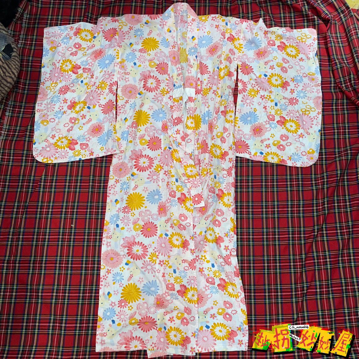 【现货掉落】花小兔日牌中古稀有孤品可爱浴衣童趣三丽鸥原宿外套