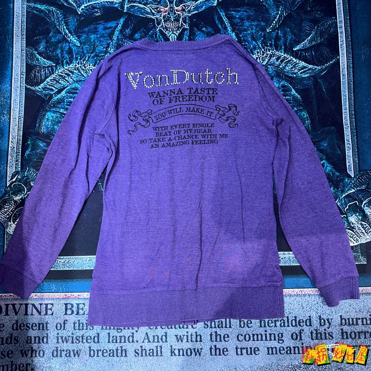 【现货掉落】vondutch日牌中古稀有孤品针织开衫朋克原宿古早味