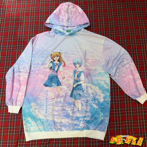 【现货掉落】acdcrag×EVA新世纪福音战士绫波丽明日香连帽卫衣