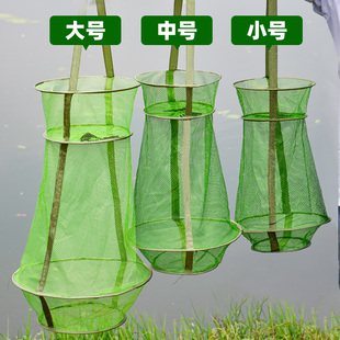 便携式小鱼护渔篓网兜折叠型密网防跳挂速干装活鱼袋小眼迷你渔具